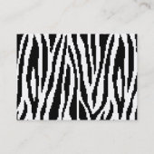 8-bits Pixel Zebra Print Design Patroon Visitekaartje (Achterkant)