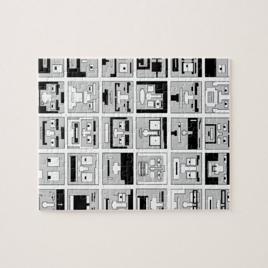 8-bits pixeltekenontwerp legpuzzel (Horizontaal)