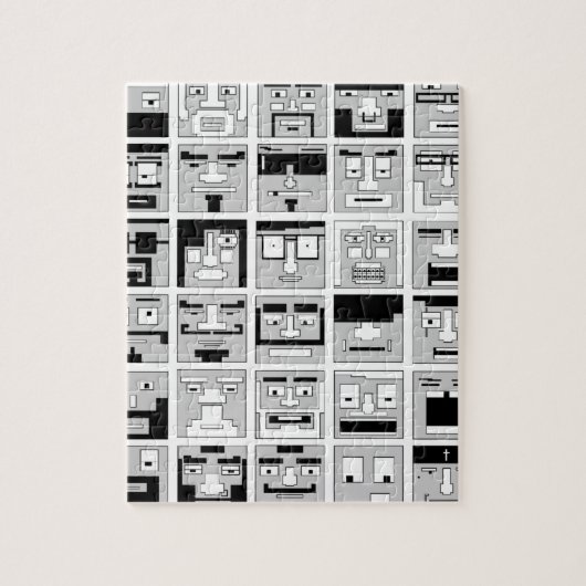 8-bits pixeltekenontwerp legpuzzel (Verticaal)