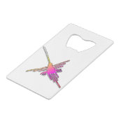 8-bits Retro Video Game Nazca Lines Hummingbird Creditkaart Flessenopener (Voorkant Gekanteld)