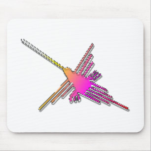 8-bits Retro Video Game Nazca Lines Hummingbird Muismat