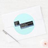 8-bits RPG Battle Menu Ronde Sticker (Envelop)