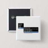 8-bits RPG Battle Menu Vierkante Button 5,1 Cm (Voorkant /achterkant)