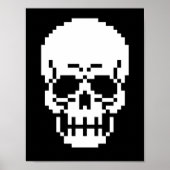 8-bits Skull Pixel Art Poster (Voorkant)