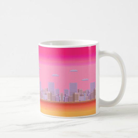 8-bits Skyline Koffiemok (Rechts)