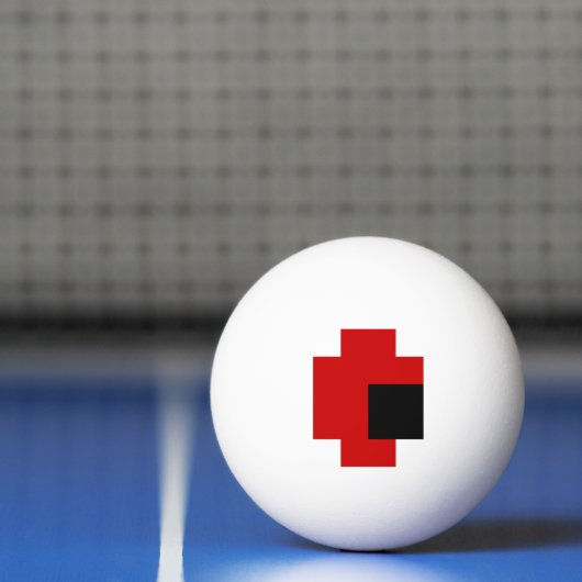 8-bits Spooky Red Eye Ping-Pong Ball (Net)