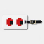 8-bits Spooky Red Eyes Bagagelabel (Voorkant horizontaal)