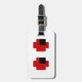 8-bits Spooky Red Eyes Bagagelabel (Voorkant verticaal)