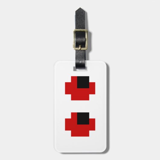 8-bits Spooky Red Eyes Bagagelabel (Voorkant verticaal)