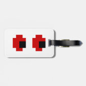 8-bits Spooky Red Eyes Bagagelabel (Achterkant horizontaal)