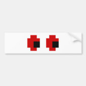8-bits Spooky Red Eyes Bumpersticker (Voorkant)