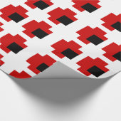 8-bits Spooky Red Eyes Cadeaupapier (Hoek)