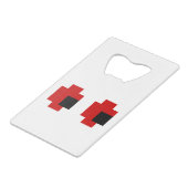 8-bits Spooky Red Eyes Creditkaart Flessenopener (Voorkant Gekanteld)