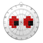 8-bits Spooky Red Eyes Dartbord (Voorkant)