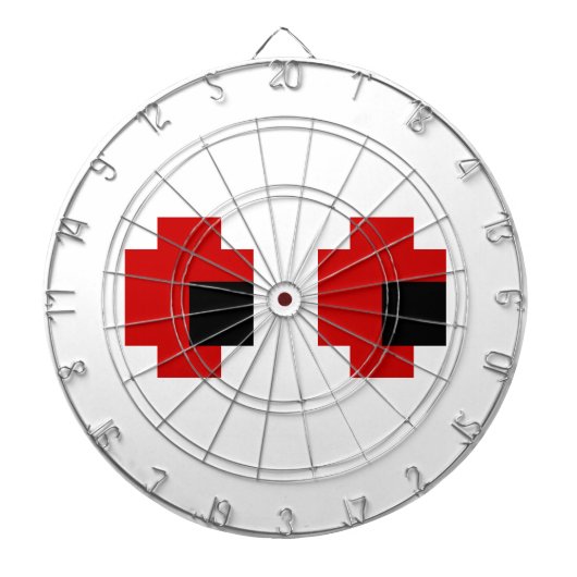 8-bits Spooky Red Eyes Dartbord (Voorkant)