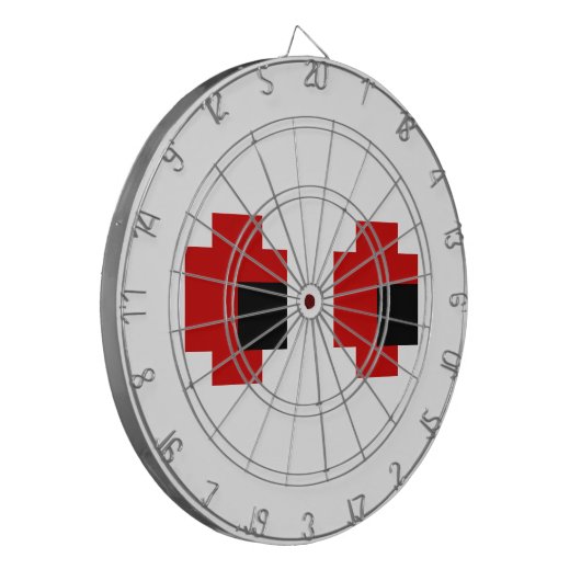 8-bits Spooky Red Eyes Dartbord (Voorkant Links)