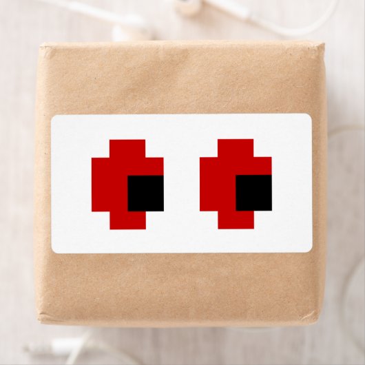 8-bits Spooky Red Eyes Etiket (Insitu)