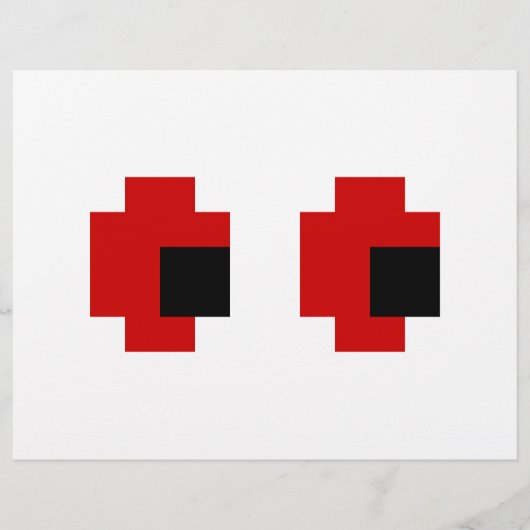 8-bits Spooky Red Eyes Flyer (Voorkant)