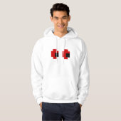 8-bits Spooky Red Eyes Hoodie (Voorkant volledig)
