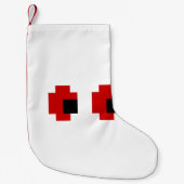 8-bits Spooky Red Eyes Kleine Kerstsok (Voorkant)