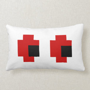 8-bits Spooky Red Eyes Kussen