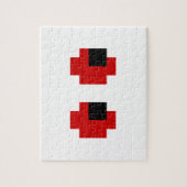 8-bits Spooky Red Eyes Legpuzzel (Verticaal)