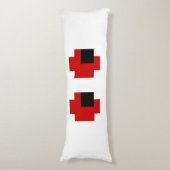 8-bits Spooky Red Eyes Lichaamskussen (Voorkant Verticaal)