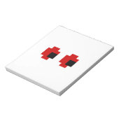 8-bits Spooky Red Eyes Notitieblok (Linkerzijde)