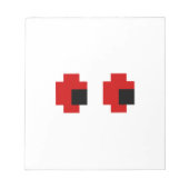 8-bits Spooky Red Eyes Notitieblok (Voorkant)