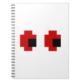 8-bits Spooky Red Eyes Notitieboek (Voorkant)