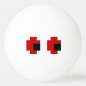 8-bits Spooky Red Eyes Pingpongbal (Voorkant)