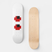 8-bits Spooky Red Eyes Skateboard (Voorkant)