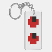 8-bits Spooky Red Eyes Sleutelhanger (Voorkant Links)