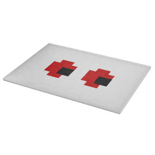 8-bits Spooky Red Eyes Snijplank