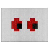 8-bits Spooky Red Eyes Snijplank (Voorkant)