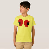 8-bits Spooky Red Eyes T-shirt (Voorkant volledig)