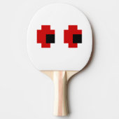8-bits Spooky Red Eyes Tafeltennisbatje (Voorkant)