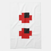 8-bits Spooky Red Eyes Theedoek (Verticaal)