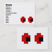 8-bits Spooky Red Eyes Visitekaartje (Voorkant / Achterkant)