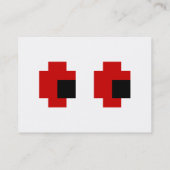 8-bits Spooky Red Eyes Visitekaartje (Achterkant)