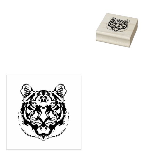 8-bits tijger rubberstempel (Gestempeld)