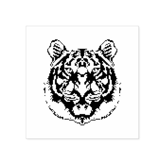 8-bits tijger rubberstempel (Afrduk)