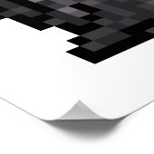 8-bits tovenaar Spell Casting Pixel Art Poster (Hoek)