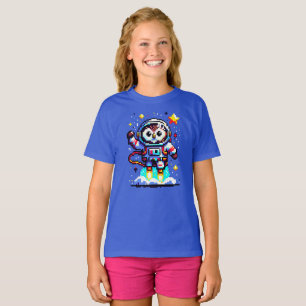 8-bits Uil Astronaut - Retro Pixel Space Explorer T-shirt