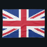 8-bits Uniepixelaansluiting Theedoek<br><div class="desc">Union Pixel Jack UK Flag  8 Bit Pixel Art. Wereldbol Trotters is gespecialiseerd in idiosyncratische beelden van rond het wereldbol. Hier vindt u unieke Wenskaarten,  Briefkaarten,  Posters,  Muismatten en meer.</div>