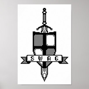 8-bits Wapendeklaag Poster van zgn. zgn. zgn. zwit
