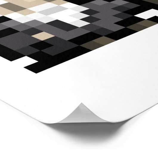 8-bits wizard 16x16 Sprite Pixel Art Poster (Hoek)