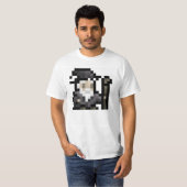 8-bits wizard 16x16 Sprite Pixel Art T-Shirt (Voorkant volledig)