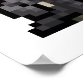 8-bits wizard Pixel Art-Poster Poster (Hoek)