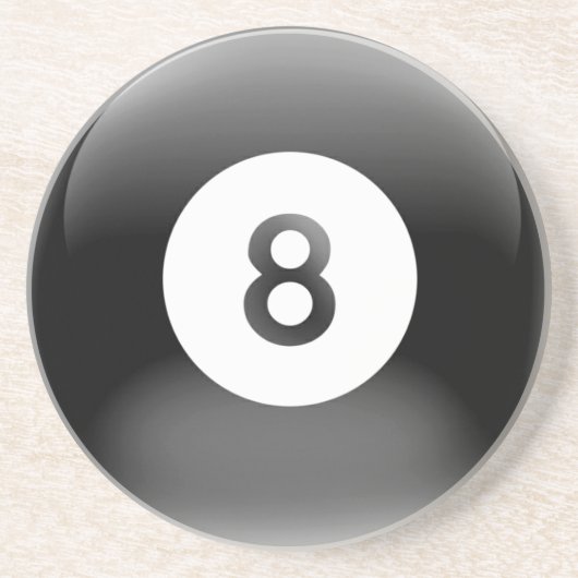 8 Black Ball biljart Onderzetter (Voorkant)